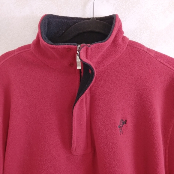 Size S Ashworth Golf Pullover Fleece 1/4 Zip Side Seam Pockets - Picture 2 of 9